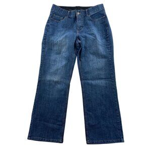 Riders By Lee Womens Jeans Size 12P Blue Denim Curvier Stretch Straight Leg